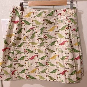 Anthropologie mini lotus or water lilies skirt